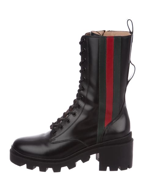 gucci combat boots look alike|gucci monogram thigh high boots.